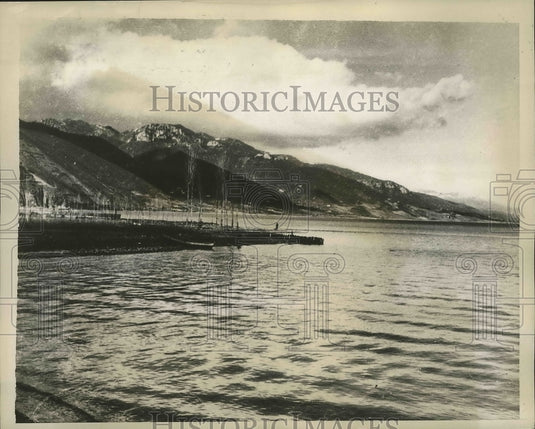 1939 Press Photo General view of the Bay of Valona in Albania, during wartime.