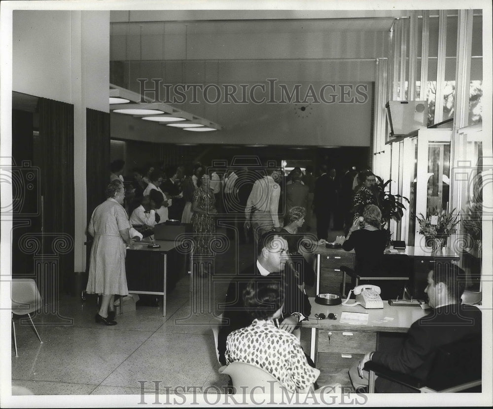 1960 Press Photo Lobby of the Lakeview Office of The Bank of New Orleans.