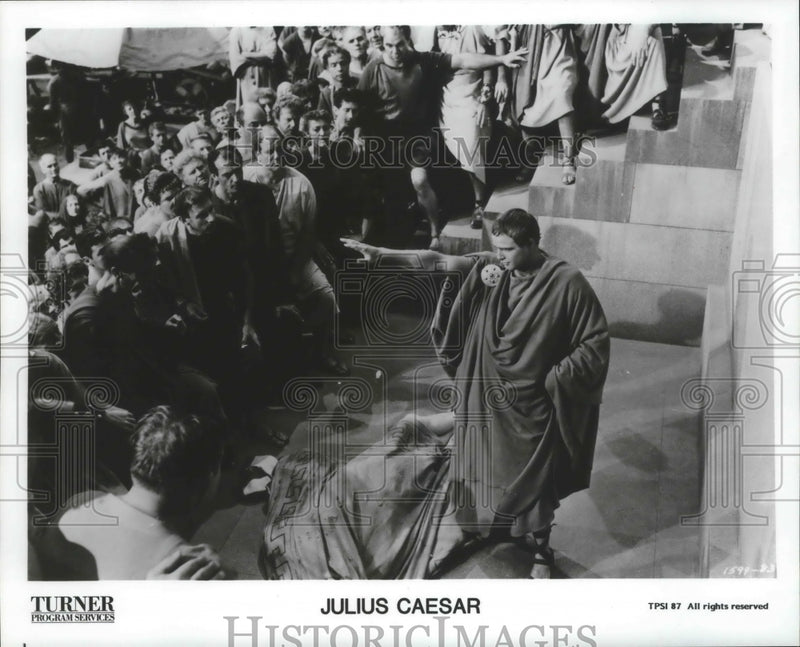 Load image into Gallery viewer, 1989 Press Photo Actor Marlon Brando in Julius Caesar - nox03137
