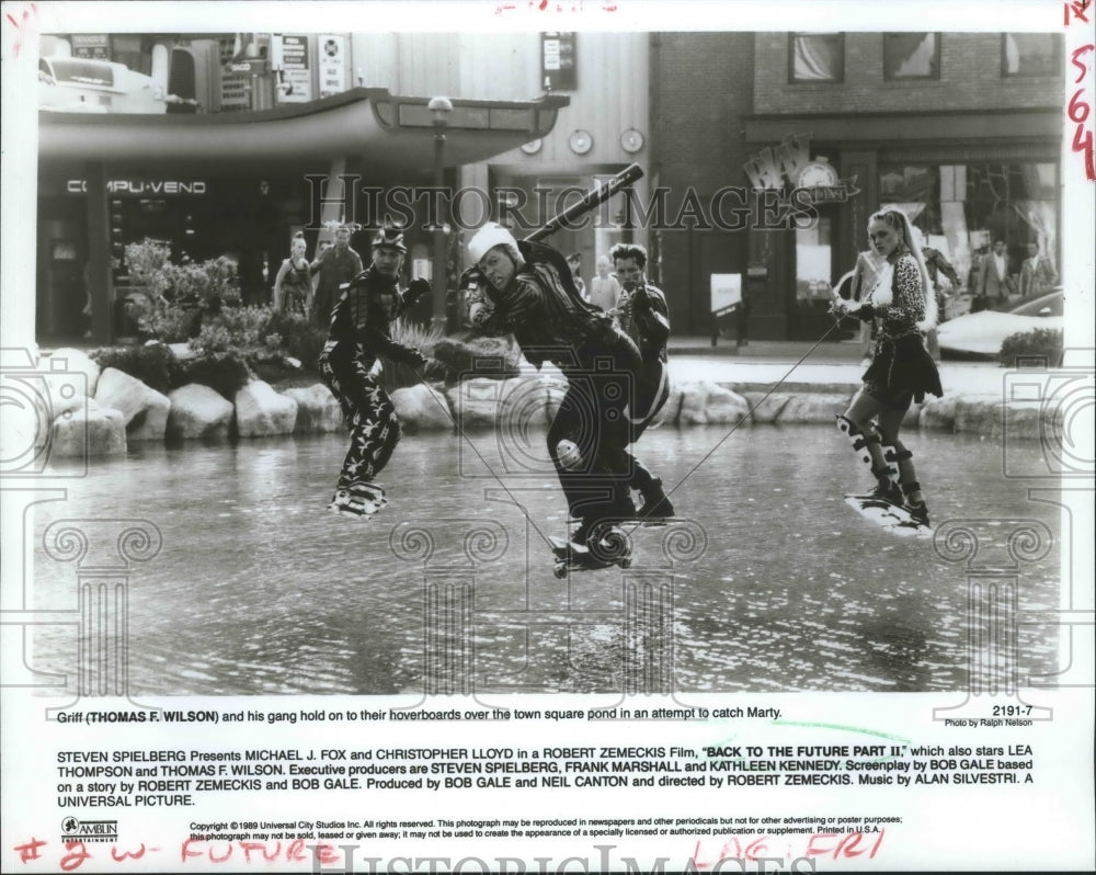 1989 Press Photo Thomas F. Wilson stars in Back to the Future Part II.- Historic Images