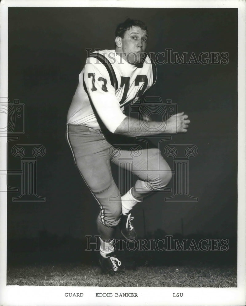 Load image into Gallery viewer, 1957 Press Photo Eddie Banker, guard for Louisiana State University. - nox03428
