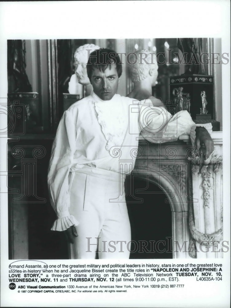1987 Press Photo Armand Assante stars in Napoleon and Josephine: A Love Story.