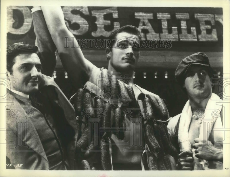 Load image into Gallery viewer, 1980 Press Photo Armand Assante and Sylvester Stallone in Paradise Alley.
