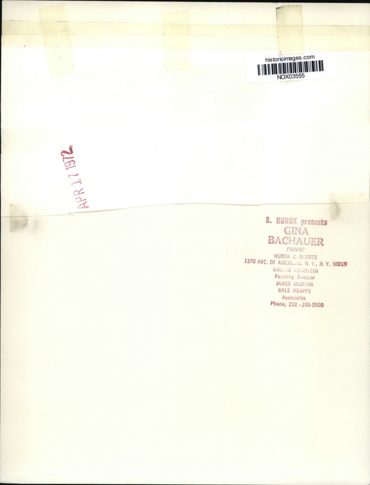 1972 Press Photo Gina Bachauer, pianist. - nox03555