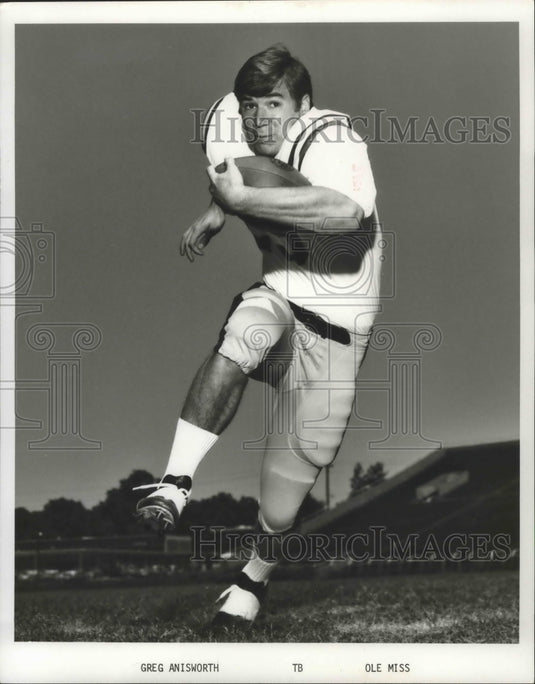 1972 Press Photo Ole Miss Football - Greg Anisworth - nox03727