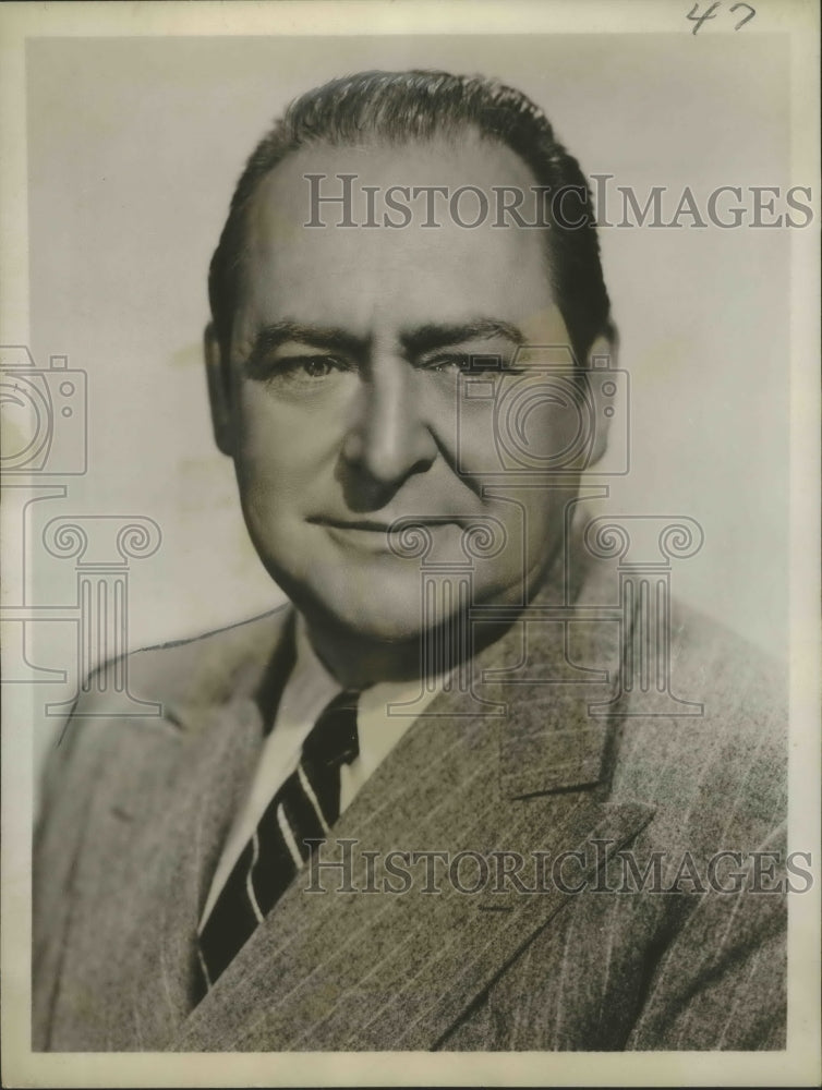 1956 Press Photo Actor Edward Arnold dies in Hollywood of a cerebral hemorrhage.