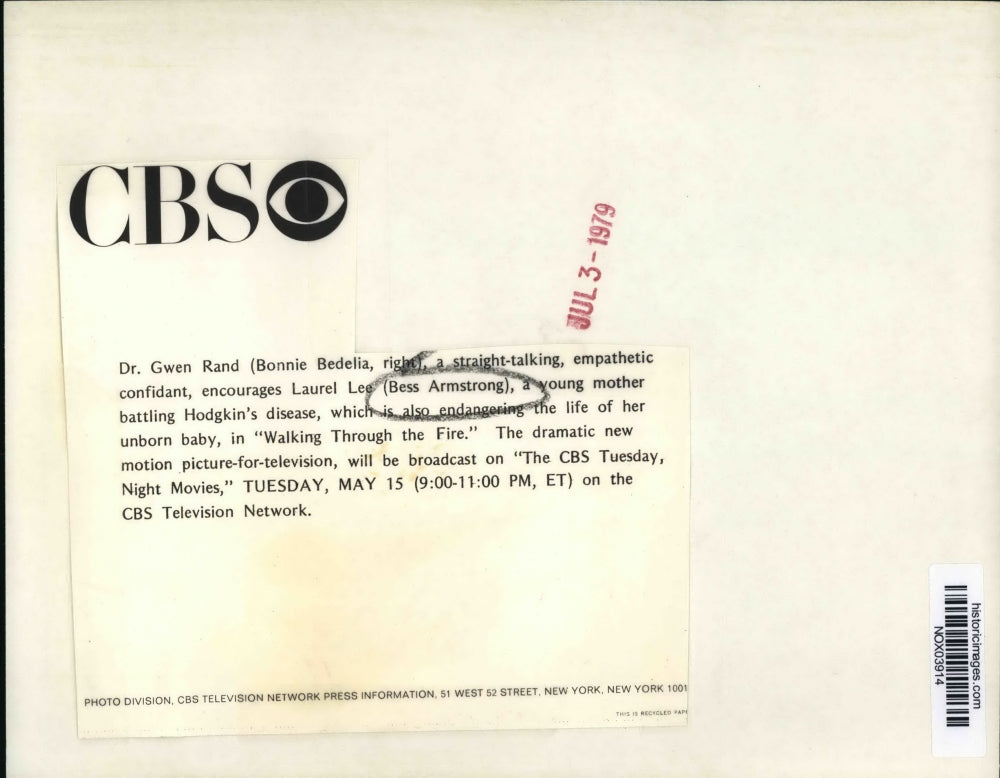 1979 Press Photo Bonnie Bedelia and Bess Armstrong in Walking Through the Fire.