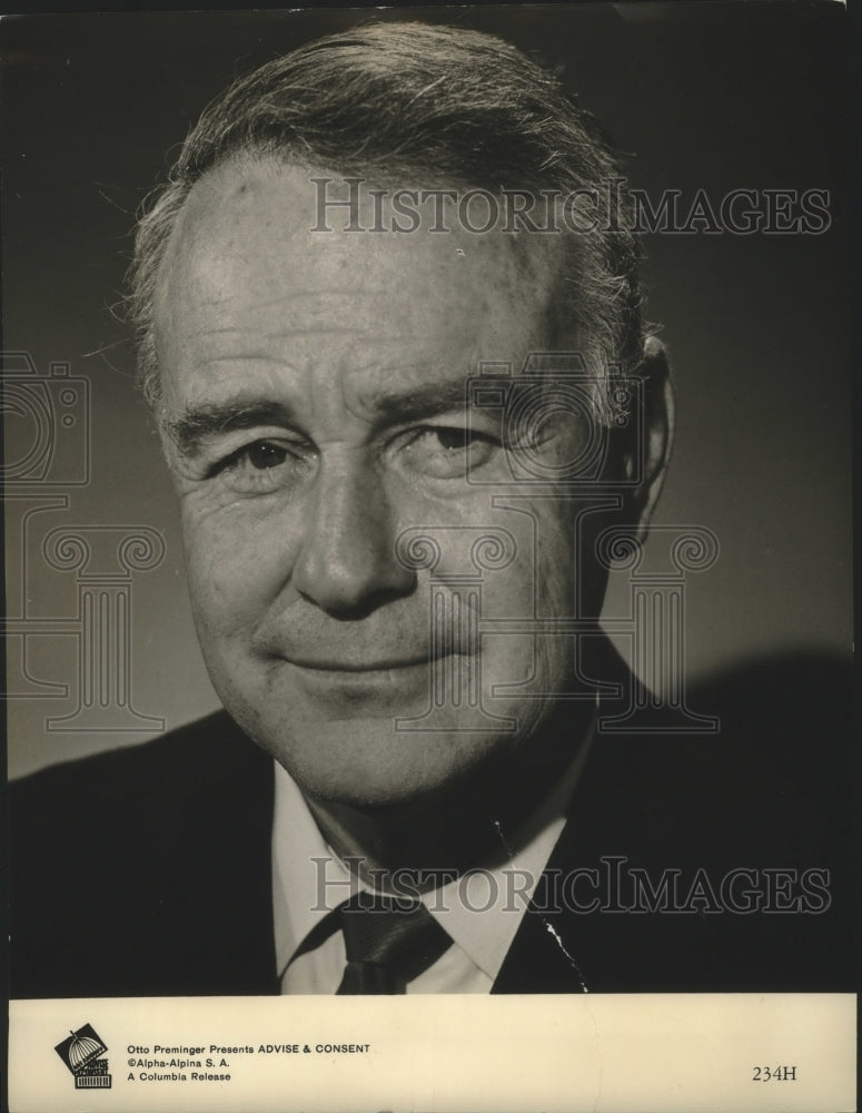 1962 Press Photo Lew Ayres stars in Advise & Consent. - nox03996