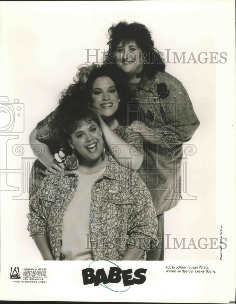1990 Press Photo Susan Peretz, Wendie Jo Sperber & Lesley Bone in Babes.
