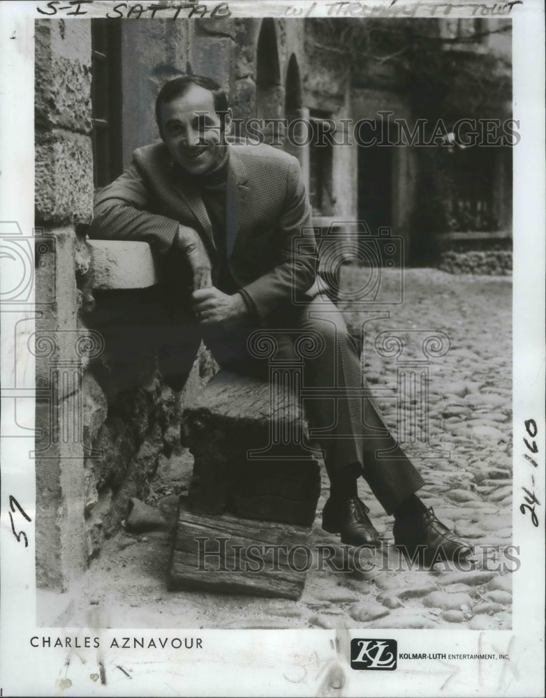 1973 Press Photo Charles Aznavour, French singer, songwriter and actor.