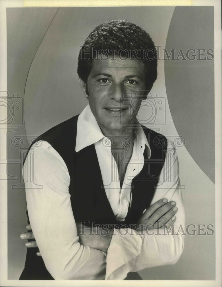 1976 Press Photo Frankie Avalon on Easy Does It starring Frankie Avalon.