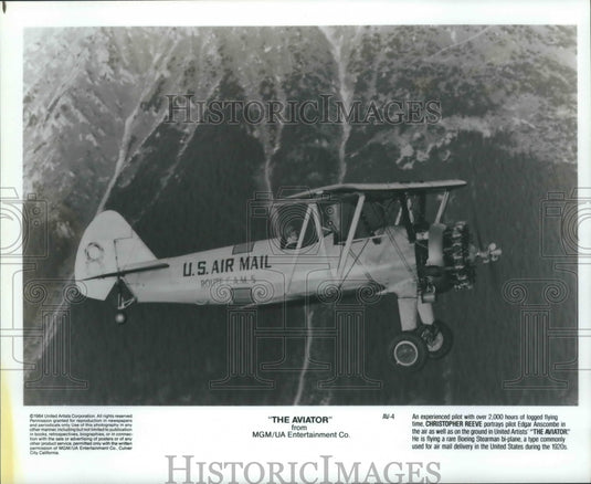 1964 Press Photo Christopher Reeve Portrays Pilot Edgar Anscomber in The Aviator