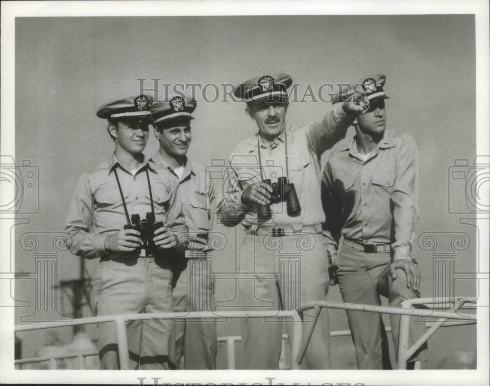1978 Press Photo John Astin and Richard Gilliland star in Sea Tiger. - nox04234