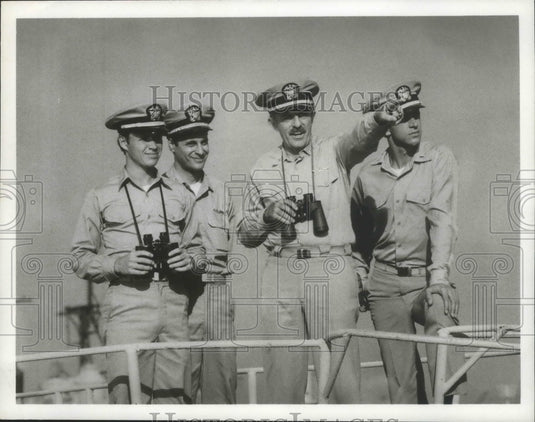 1978 Press Photo John Astin and Richard Gilliland star in Sea Tiger. - nox04234