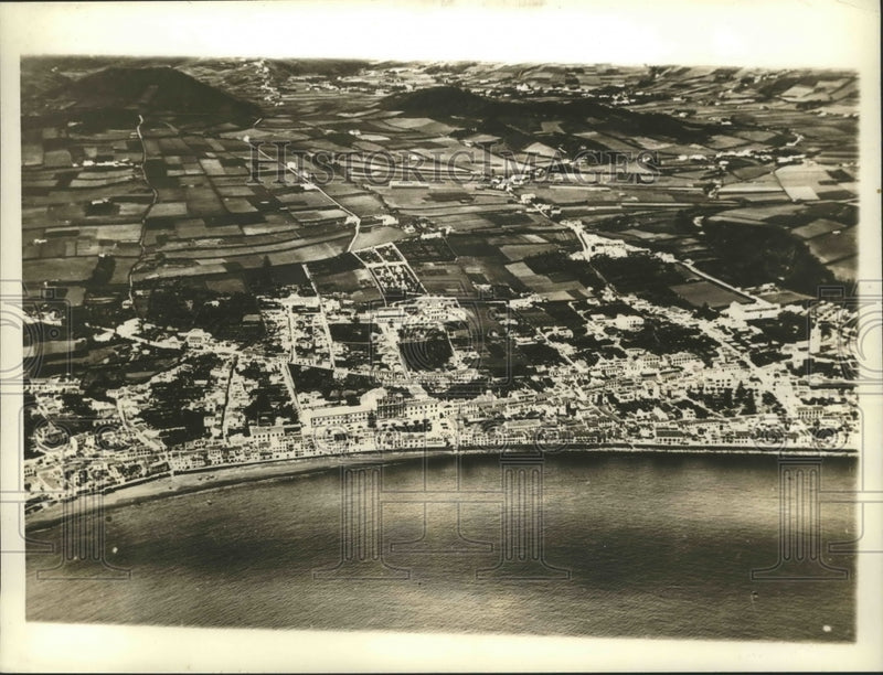 Load image into Gallery viewer, 1941 Press Photo Airview of the City of Horta in Portuguese Islands of Azores
