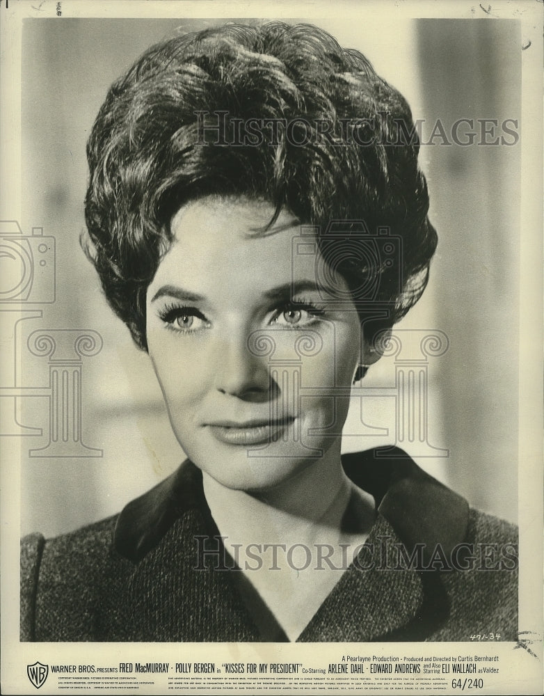 1964 Press Photo Polly Bergen Stars in Kisses for My President - nox04401