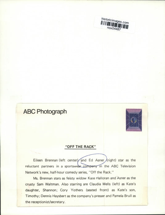 Press Photo Eileen Brennan & Ed Asner Star in Off the Rack with the Cast