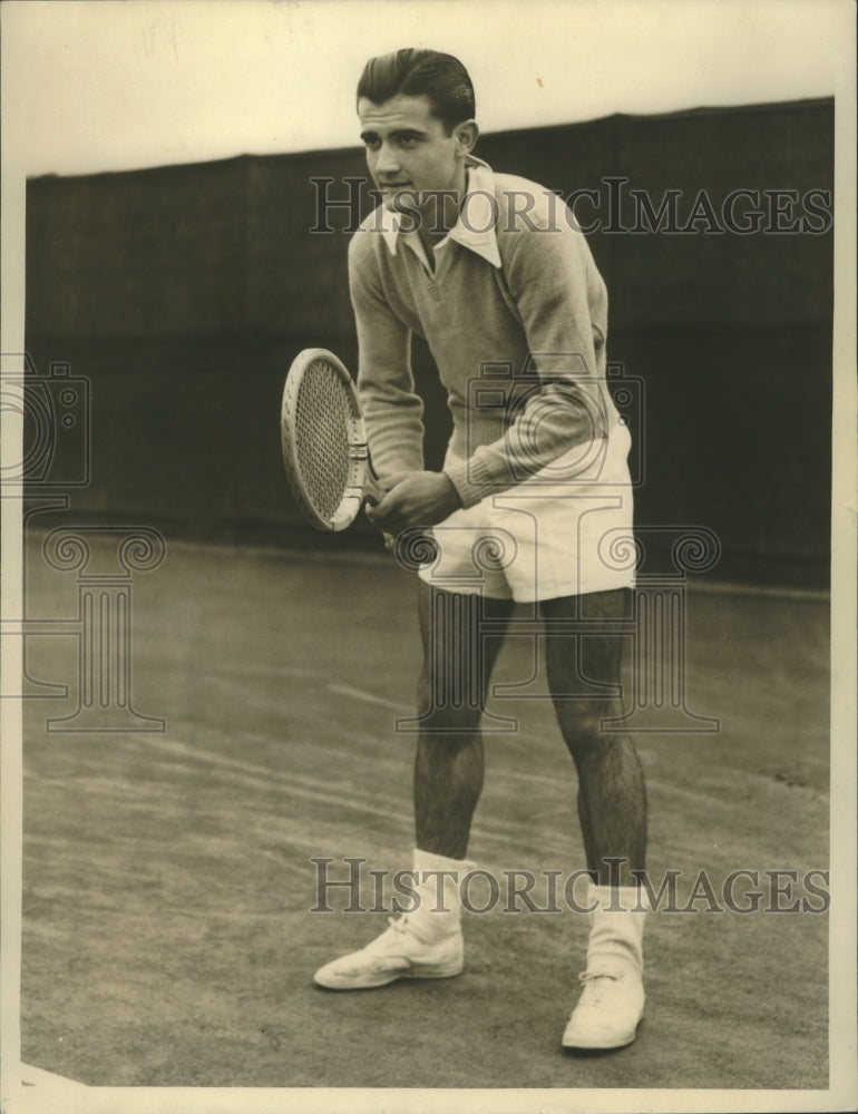 Press Photo Earl Bartlett, Tulane Tennis Player - nox04901- Historic Images