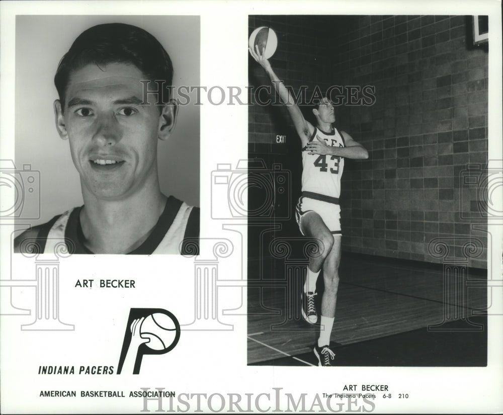 1970 Press Photo Art Becker, the Indiana Pacers, 6 foot 8 inches, weighs 210- Historic Images