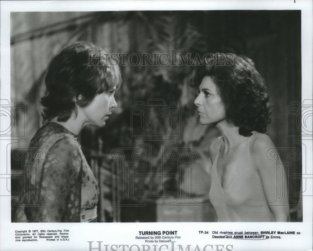 1980 Press Photo Shirley MacLaine and Anne Bancroft in "Turning Point"