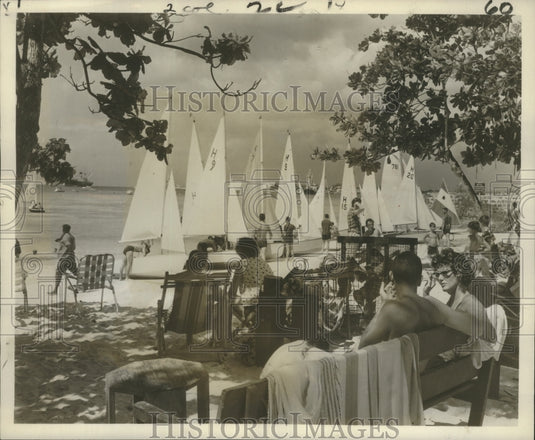 1963 Press Photo View From Beach at Barbados Yacht Club - nox05635