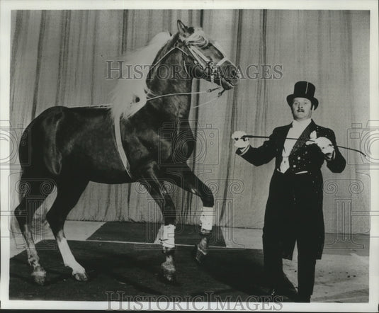 1981 Press Photo Stardust, American Saddlebred, with Colonel E. Trevor Bale