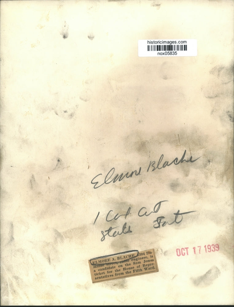 1939 Press Photo Elmore A. Blache, candidate for House of Representatives