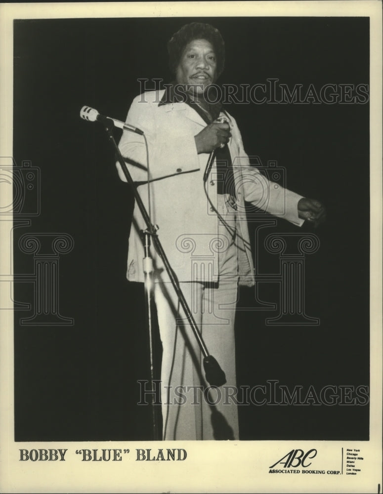 Load image into Gallery viewer, 1983 Press Photo Bobby "Blue" Bland - nox06129
