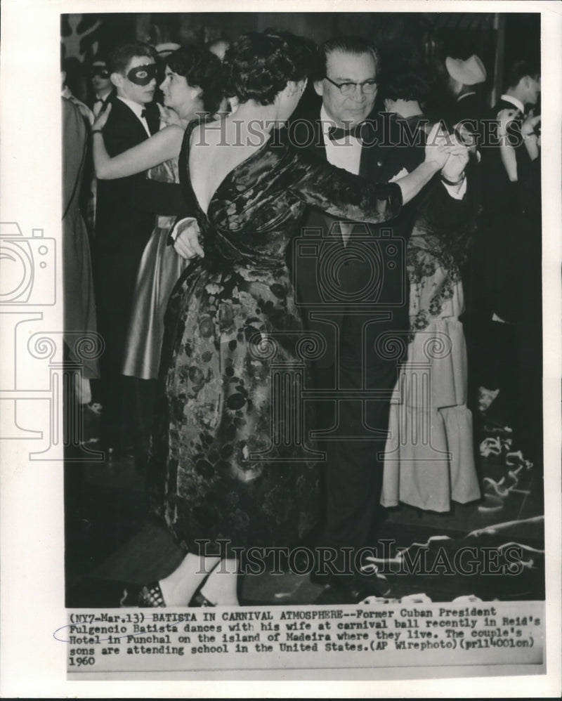 Load image into Gallery viewer, 1960 Press Photo Former Cuban President Fulgencio Batista Dances with Wife
