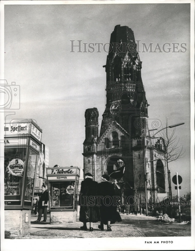 1959 Press Photo The Kaiser Wilhelm Memorial Church in West Berlin - nox06311