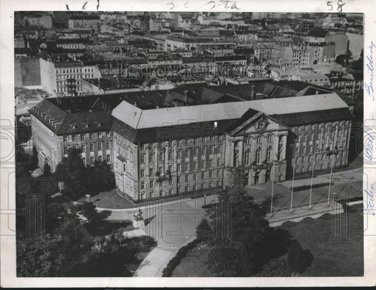 1953 Press Photo Aerial View of Building in US Sector of Berlin, Germany
