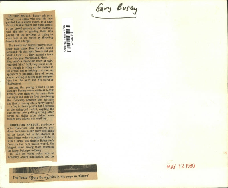 Load image into Gallery viewer, 1980 Press Photo Actor Gary Busey in Scene From Carny - nox07246
