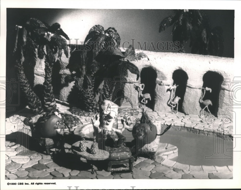 1990 Press Photo "Meet the Raisins: The Story of the California Raisins" Scene