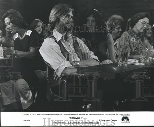 1975 Press Photo Rock Star Keith Carradine with Shelly Duvall in "Nashville"