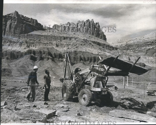 1975 Press Photo Mining Operations in Capitol Reef National Park, Utah