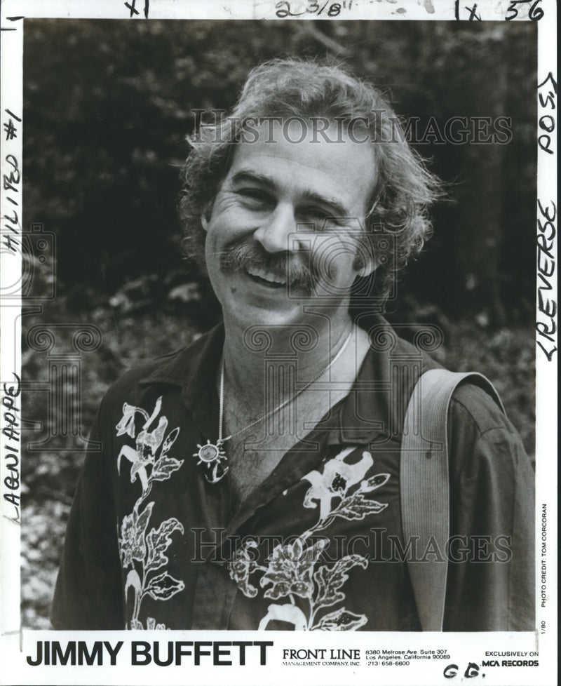 Load image into Gallery viewer, 1980 Press Photo Jimmy Buffett, Performer in Superdome Concert - nox07883
