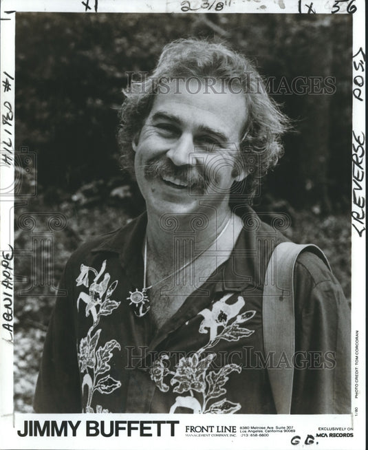 1980 Press Photo Jimmy Buffett, Performer in Superdome Concert - nox07883