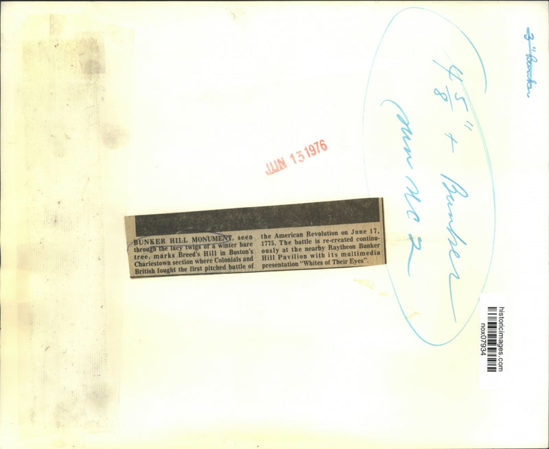 Load image into Gallery viewer, 1976 Press Photo Bunker Hill Monument at Breed's Hill in Boston, Massachusetts
