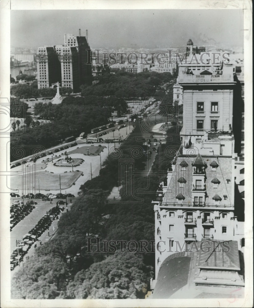 1953 Press Photo Argentina - Aerial View of Park in Buenos Aires - nox07987