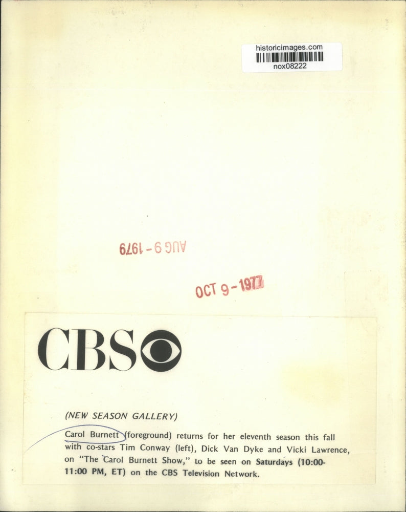 1977 Press Photo Stars of "The Carol Burnett Show" Before Eleventh Season
