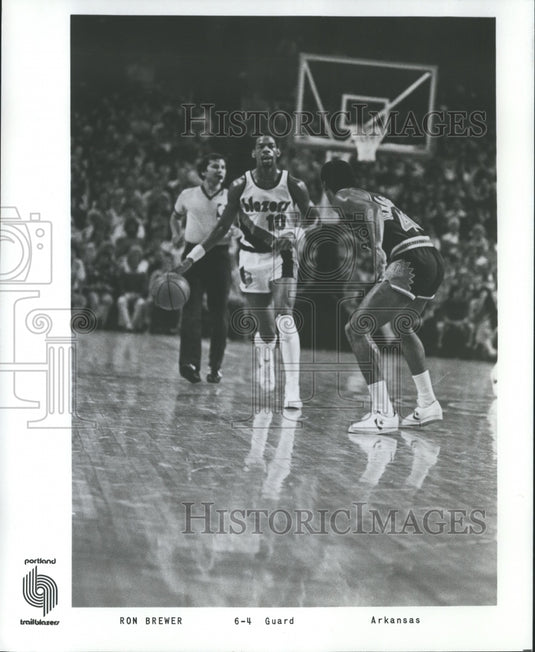 1979 Press Photo Basketball - Portland Trail Blazers Guard Ron Brewer