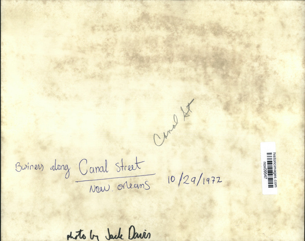 1972 Press Photo Business buildings along Canal Street in New Orleans