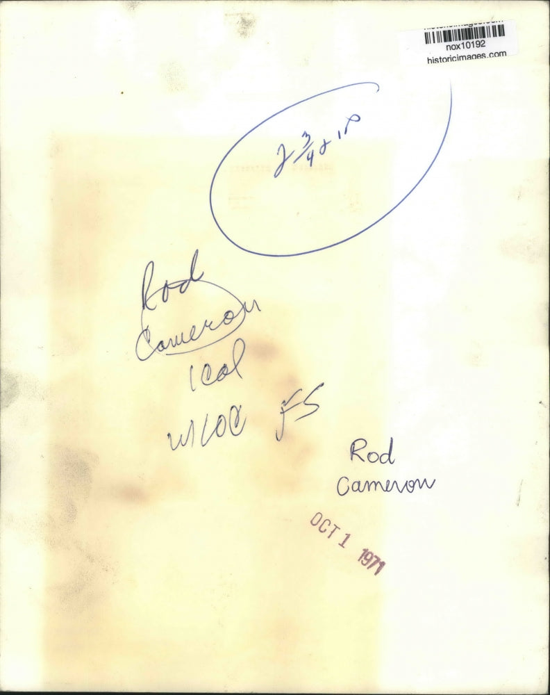 1971 Press Photo Rod Cameron, Film and Television Actor, as a Cowboy - nox10192