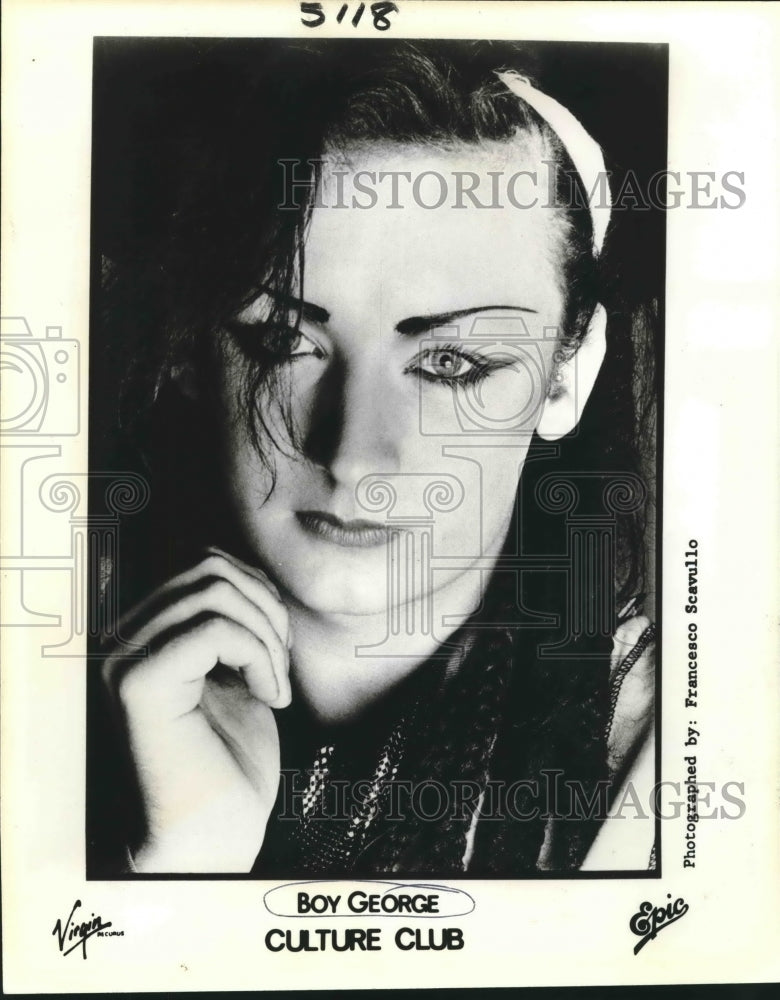 1984 Press Photo Singer Boy George of Culture Club - nox10282