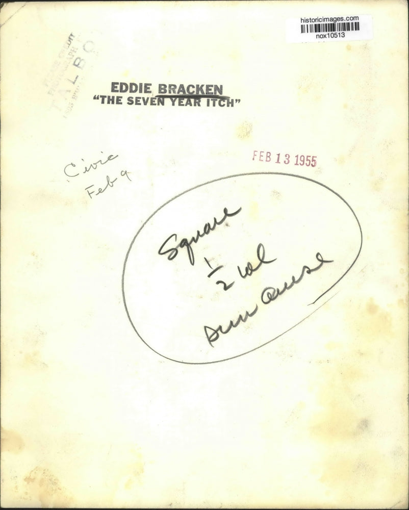 1955 Press Photo "The Seven Year Itch" - Eddie Bracken, Actor - nox10513