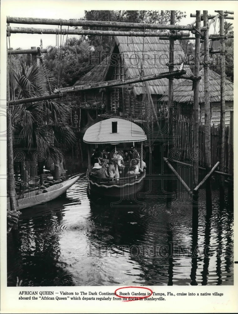 1983 Press Photo River Tour at Busch Gardens, Tampa, Florida - nox10570