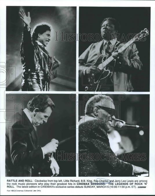 1989 Press Photo Famous Singers in "The Legends of Rock'n'Roll" - nox10728