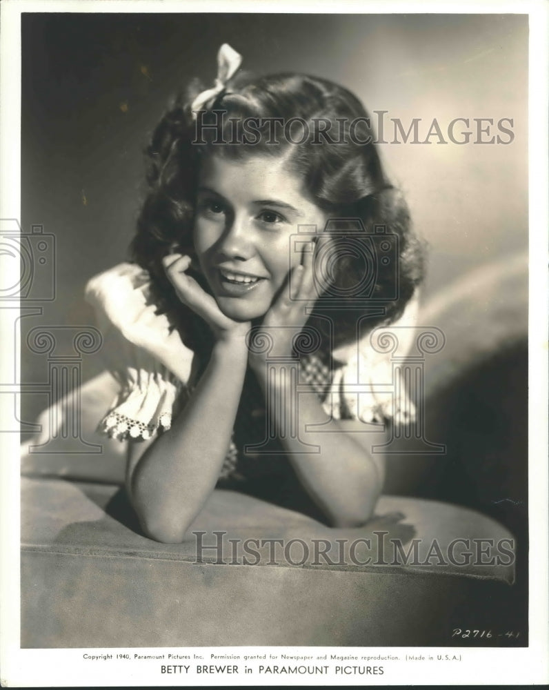 1940 Press Photo Actress Betty Brewer at Age Thirteen - nox10757