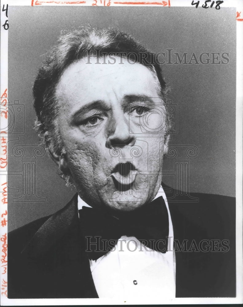 1978 Press Photo Richard Burton Sings "Camelot", "People's Command Performance"