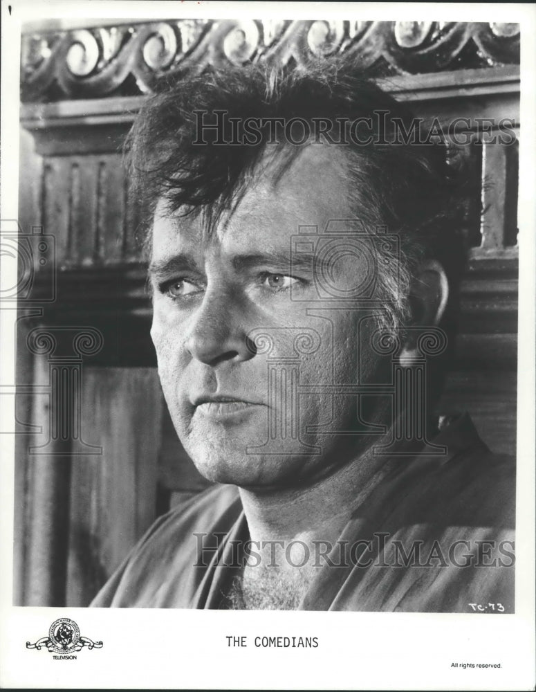 1986 Press Photo Richard Burton in "The Comedians' - nox10833